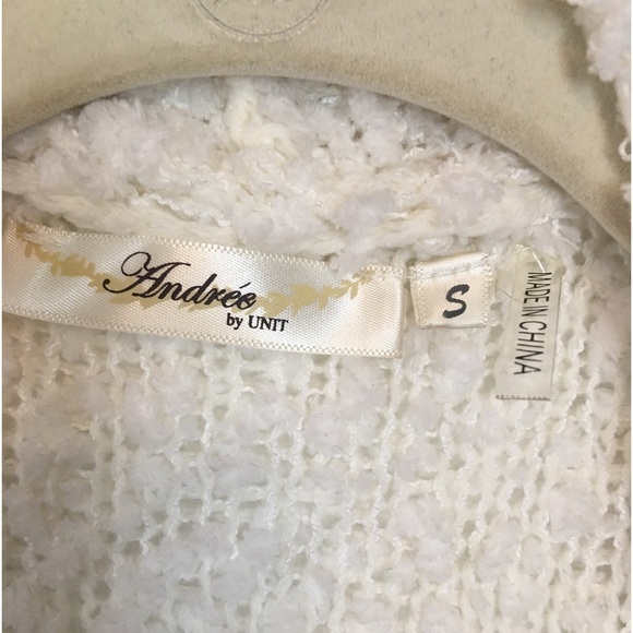 Andree very long cardigan sweater. Long sleeves, open front, sz small. - Picture 7 of 8